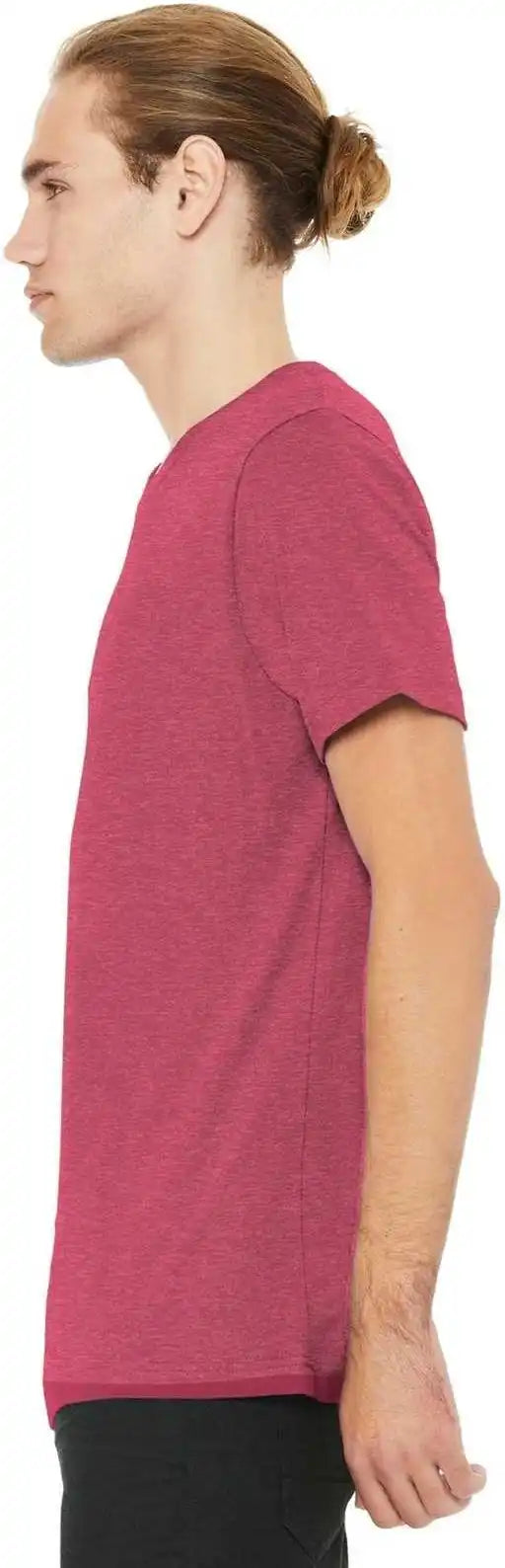 Bella + Canvas 3001cvc Unisex Heather Cvc Short Sleeve Tee - Raspberry