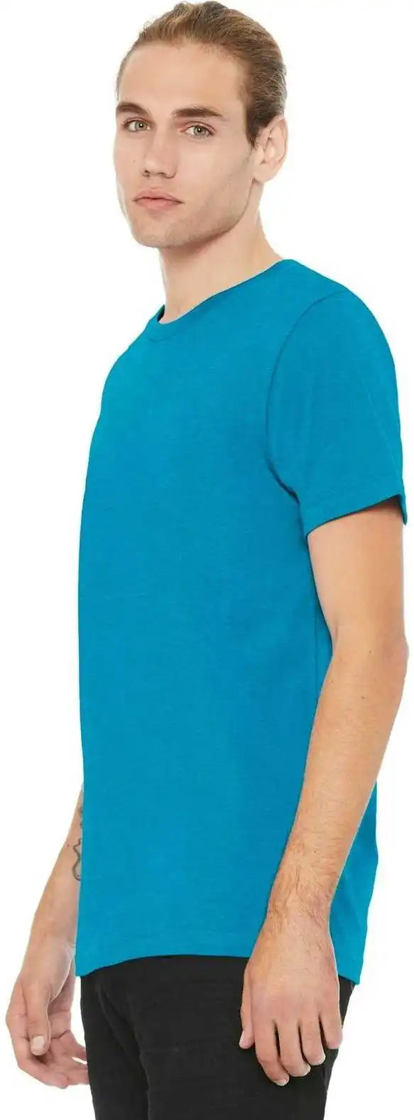 Bella + Canvas 3001cvc Unisex Heather Cvc Short Sleeve Tee Aqua