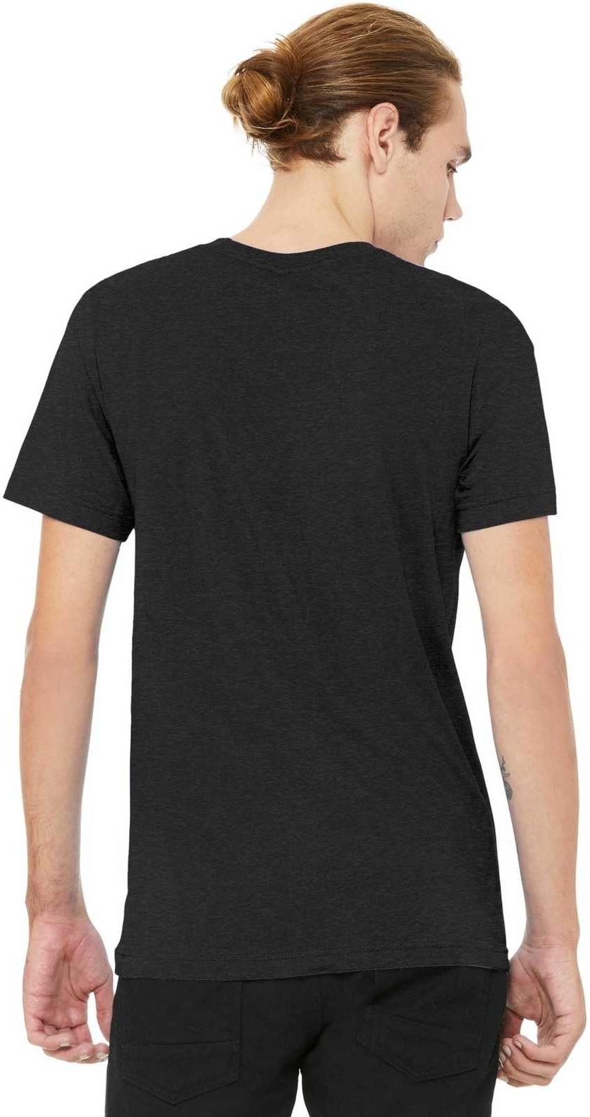Bella + Canvas 3001cvc Unisex Heather Cvc Short Sleeve Tee - Black