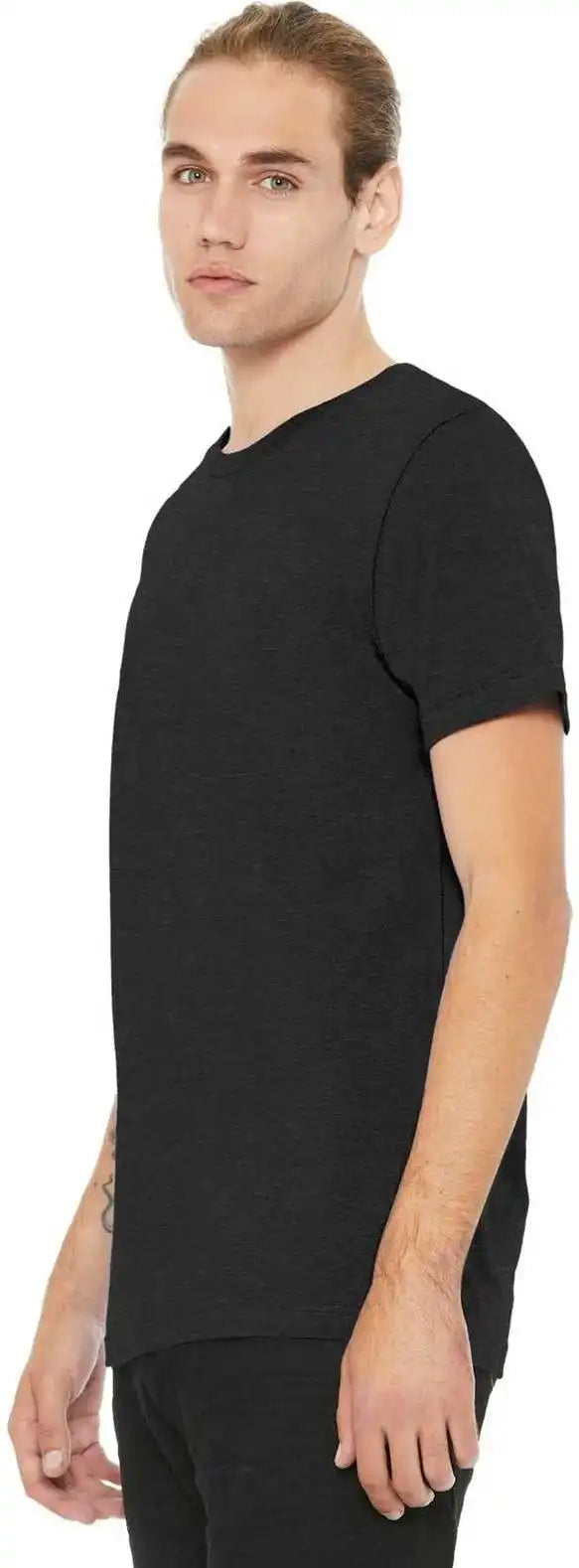 Bella + Canvas 3001cvc Unisex Heather Cvc Short Sleeve Tee Black