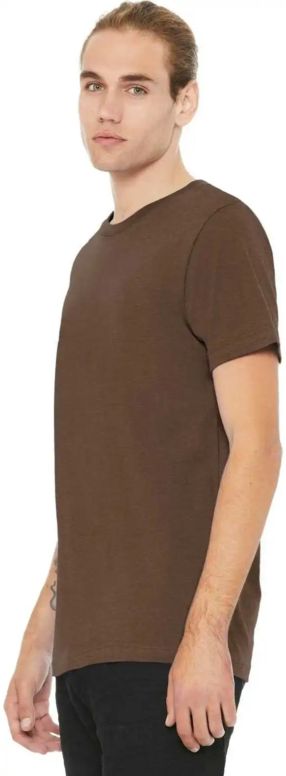 Bella + Canvas 3001cvc Unisex Heather Cvc Short Sleeve Tee - Brown