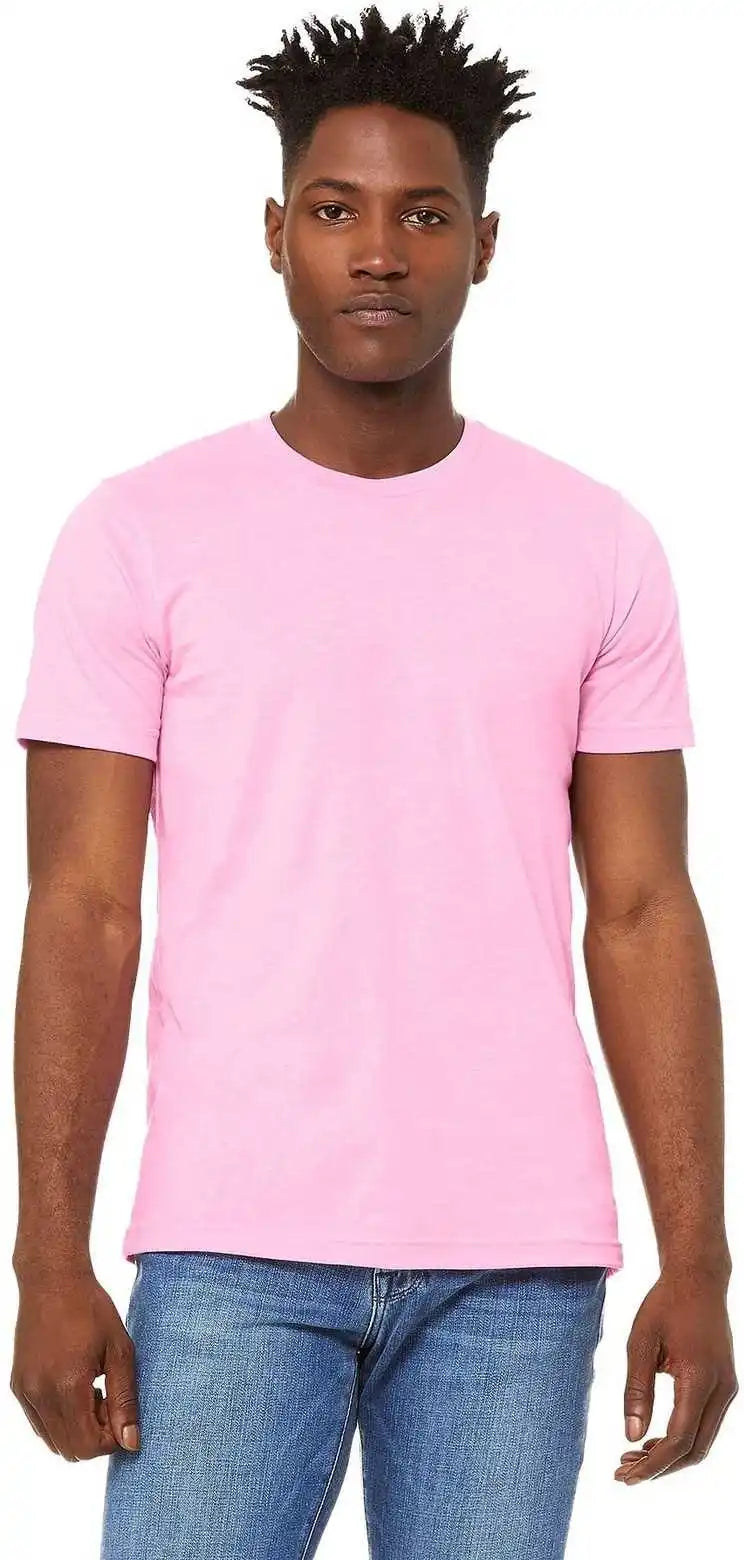 Bella + Canvas 3001cvc Unisex Heather Cvc Short Sleeve Tee Bubble Gum Pink