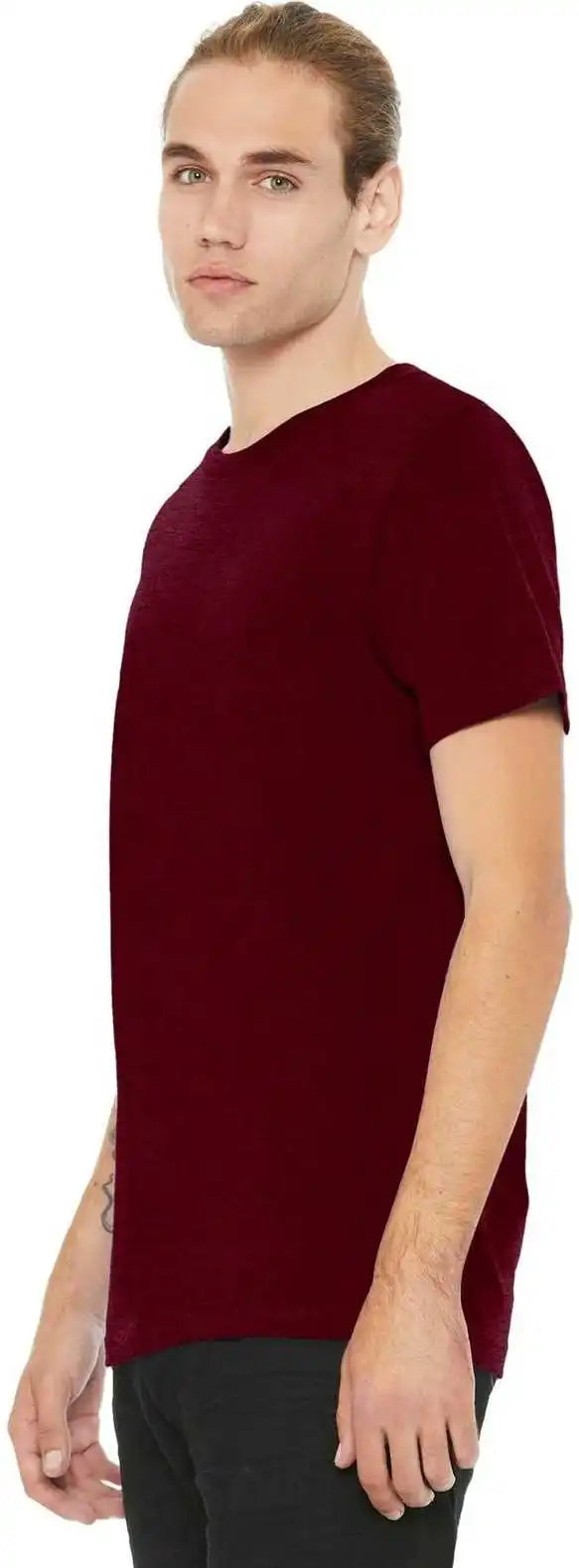 Bella + Canvas 3001cvc Unisex Heather Cvc Short Sleeve Tee Cardinal