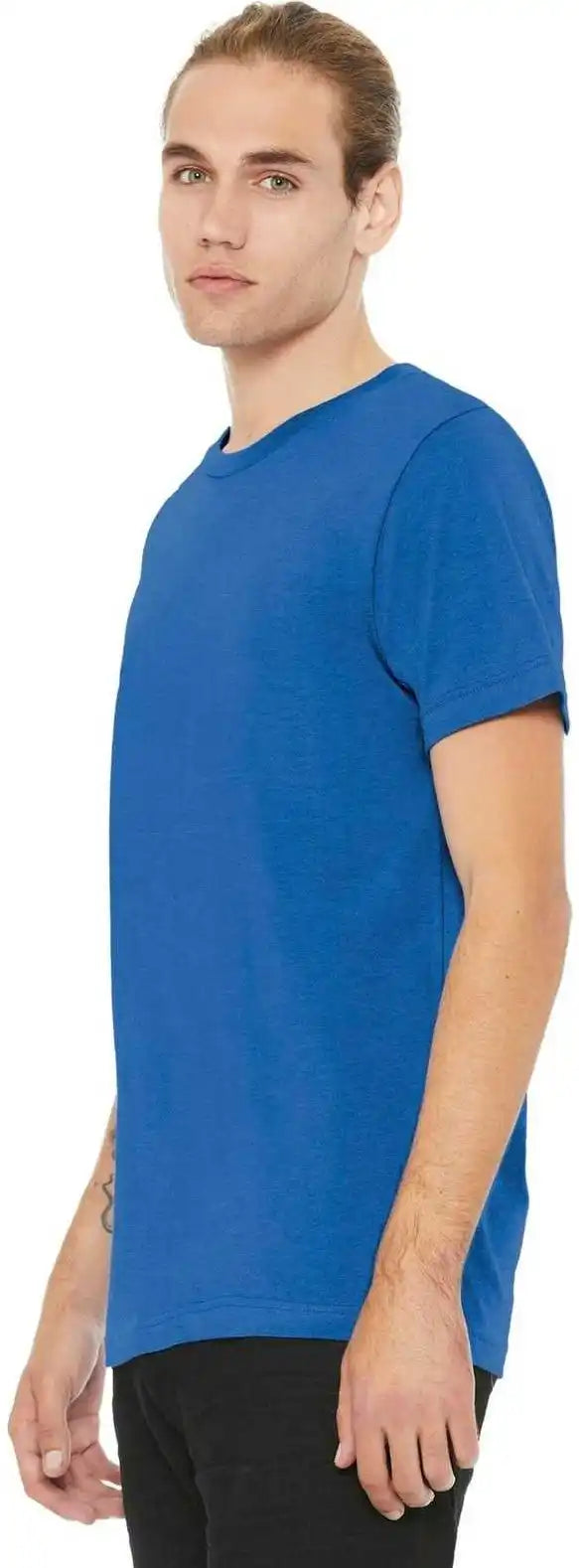 Bella + Canvas 3001cvc Unisex Heather Cvc Short Sleeve Tee Columbia Blue
