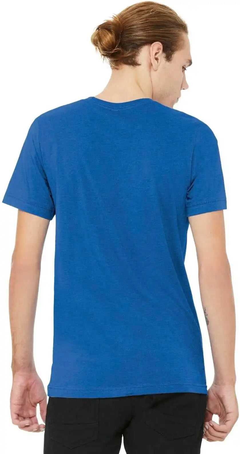 Bella + Canvas 3001cvc Unisex Heather Cvc Short Sleeve Tee Columbia Blue