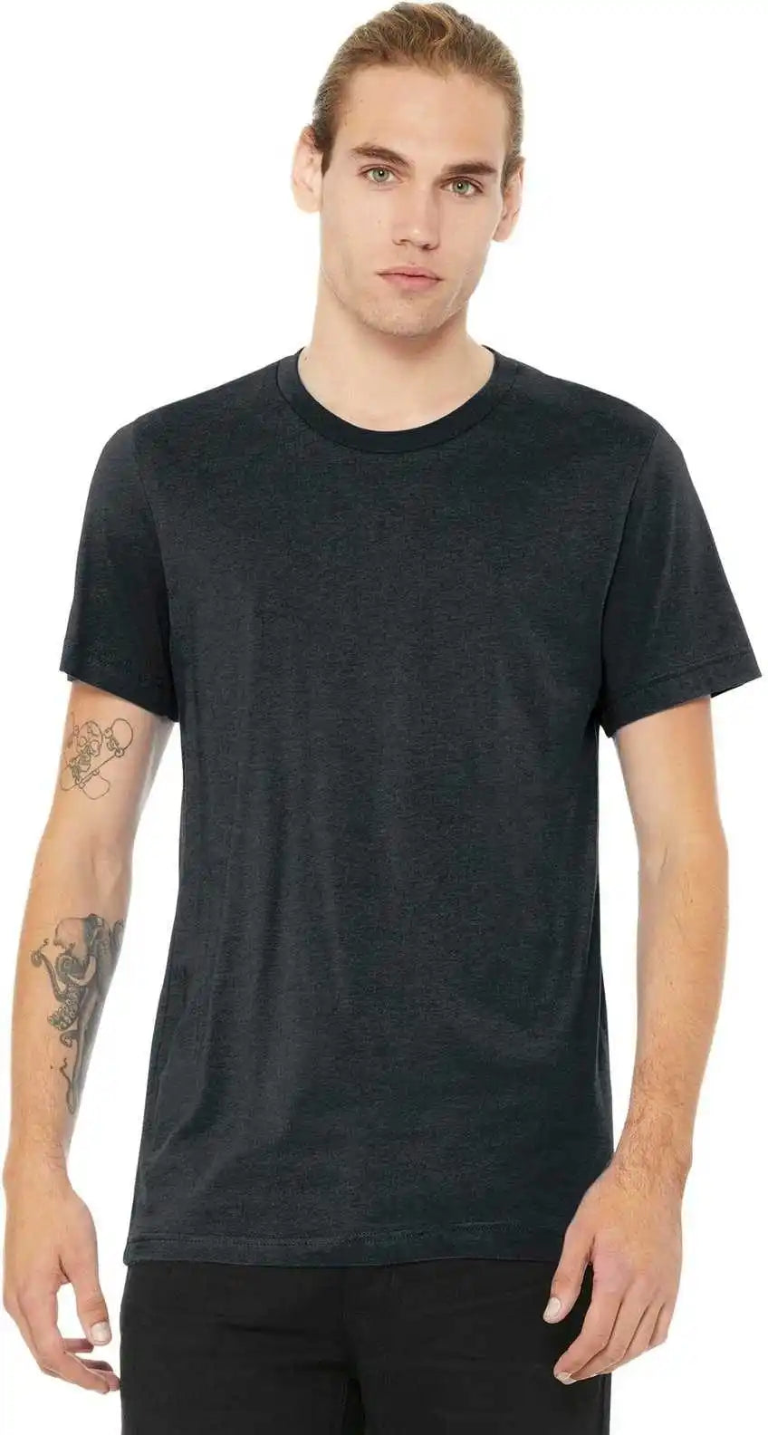 Bella + Canvas 3001cvc Unisex Heather Cvc Short Sleeve Tee Dark Gray