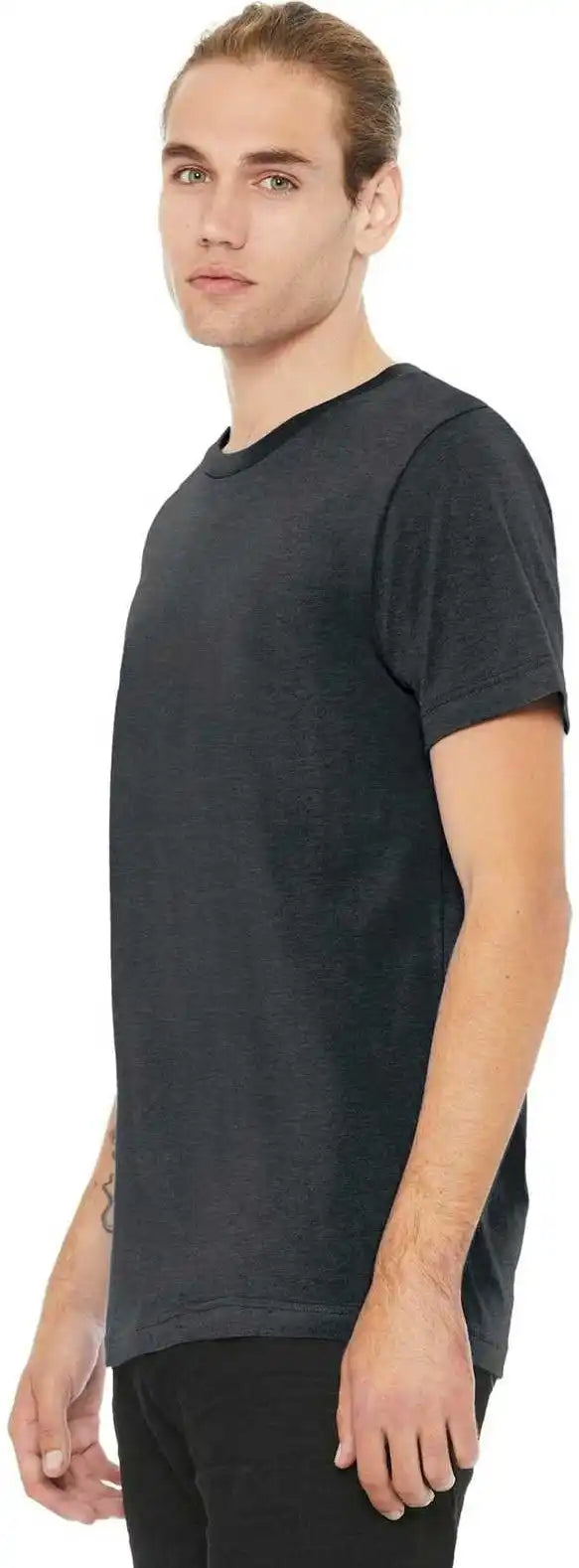 Bella + Canvas 3001cvc Unisex Heather Cvc Short Sleeve Tee Dark Gray