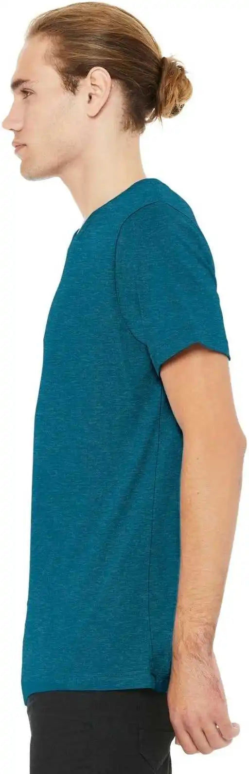 Bella + Canvas 3001cvc Unisex Heather Cvc Short Sleeve Tee - Deep Teal