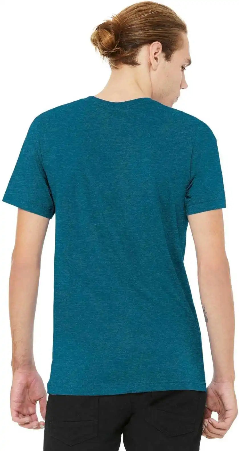 Bella + Canvas 3001cvc Unisex Heather Cvc Short Sleeve Tee Deep Teal