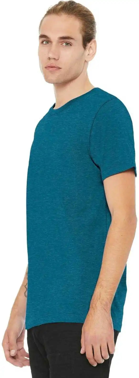 Bella + Canvas 3001cvc Unisex Heather Cvc Short Sleeve Tee - Deep Teal