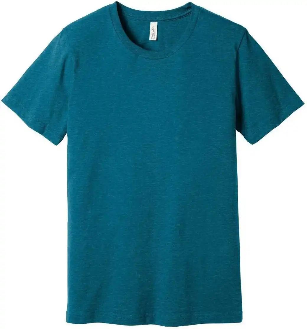 Bella + Canvas 3001cvc Unisex Heather Cvc Short Sleeve Tee - Deep Teal