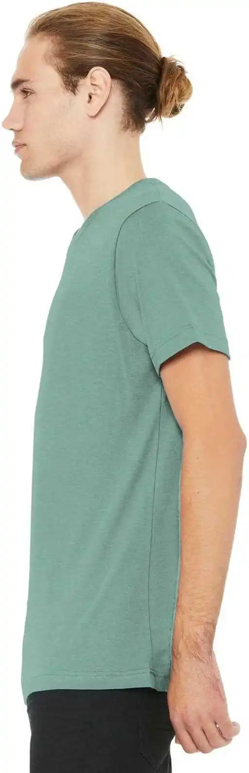 Bella + Canvas 3001cvc Unisex Heather Cvc Short Sleeve Tee Dusty Blue