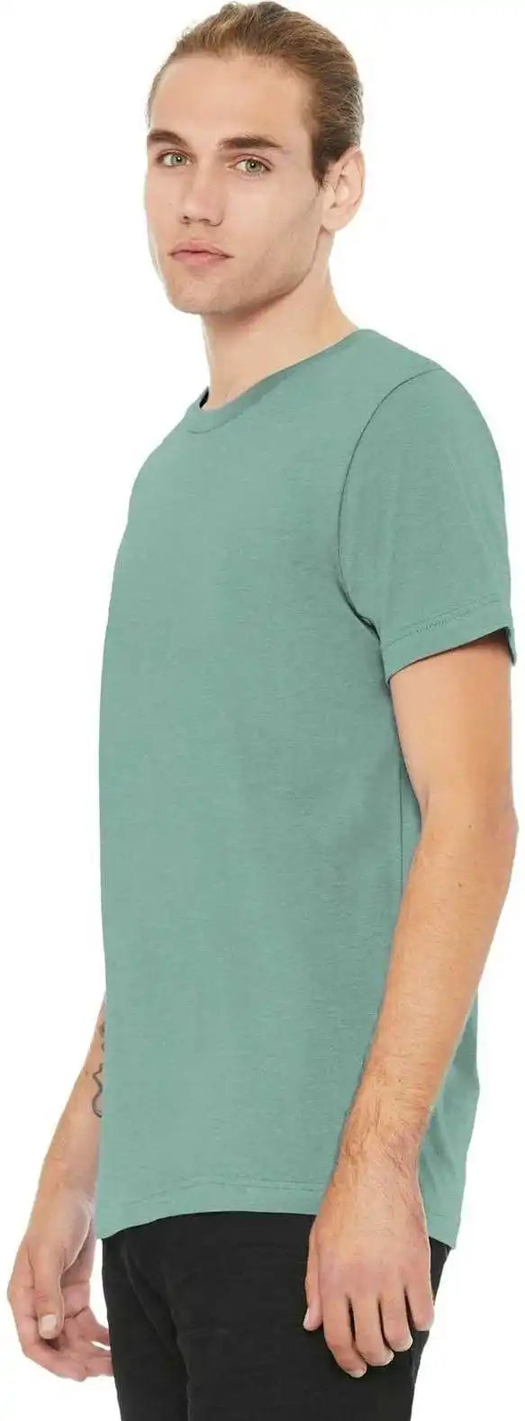 Bella + Canvas 3001cvc Unisex Heather Cvc Short Sleeve Tee Dusty Blue