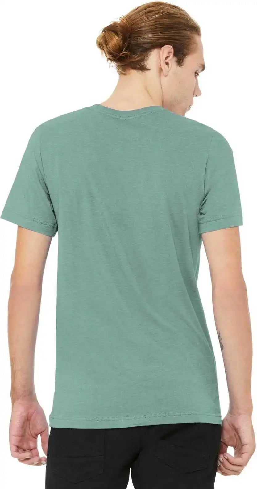 Bella + Canvas 3001cvc Unisex Heather Cvc Short Sleeve Tee Dusty Blue