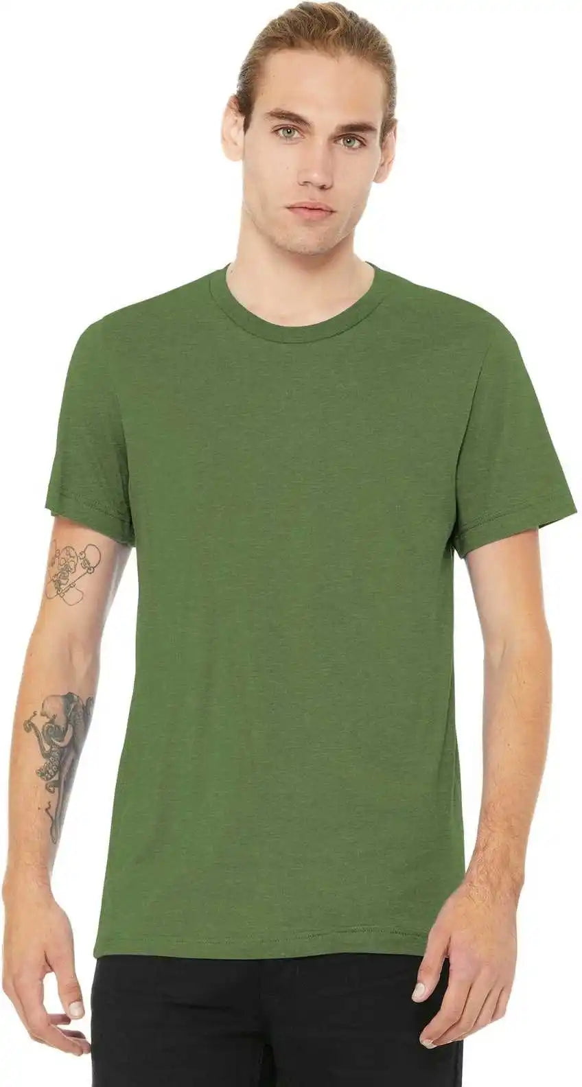 Bella + Canvas 3001cvc Unisex Heather Cvc Short Sleeve Tee - Green
