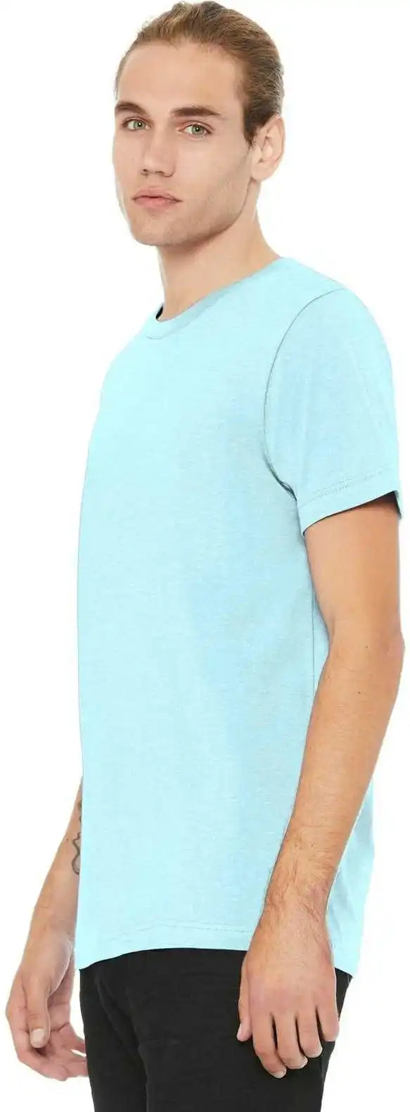 Bella + Canvas 3001cvc Unisex Heather Cvc Short Sleeve Tee Ice Blue