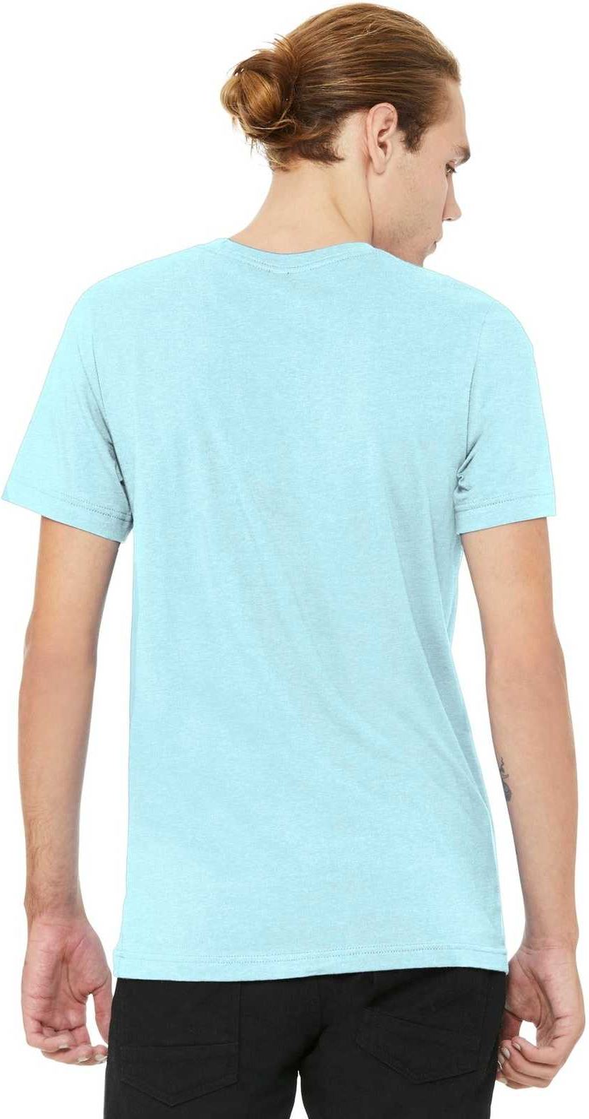 Bella + Canvas 3001cvc Unisex Heather Cvc Short Sleeve Tee - Ice Blue