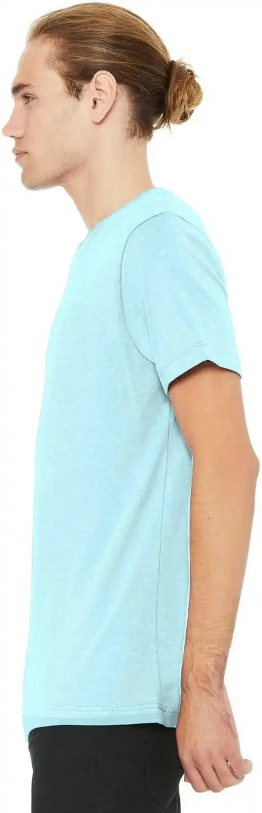 Bella + Canvas 3001cvc Unisex Heather Cvc Short Sleeve Tee Ice Blue