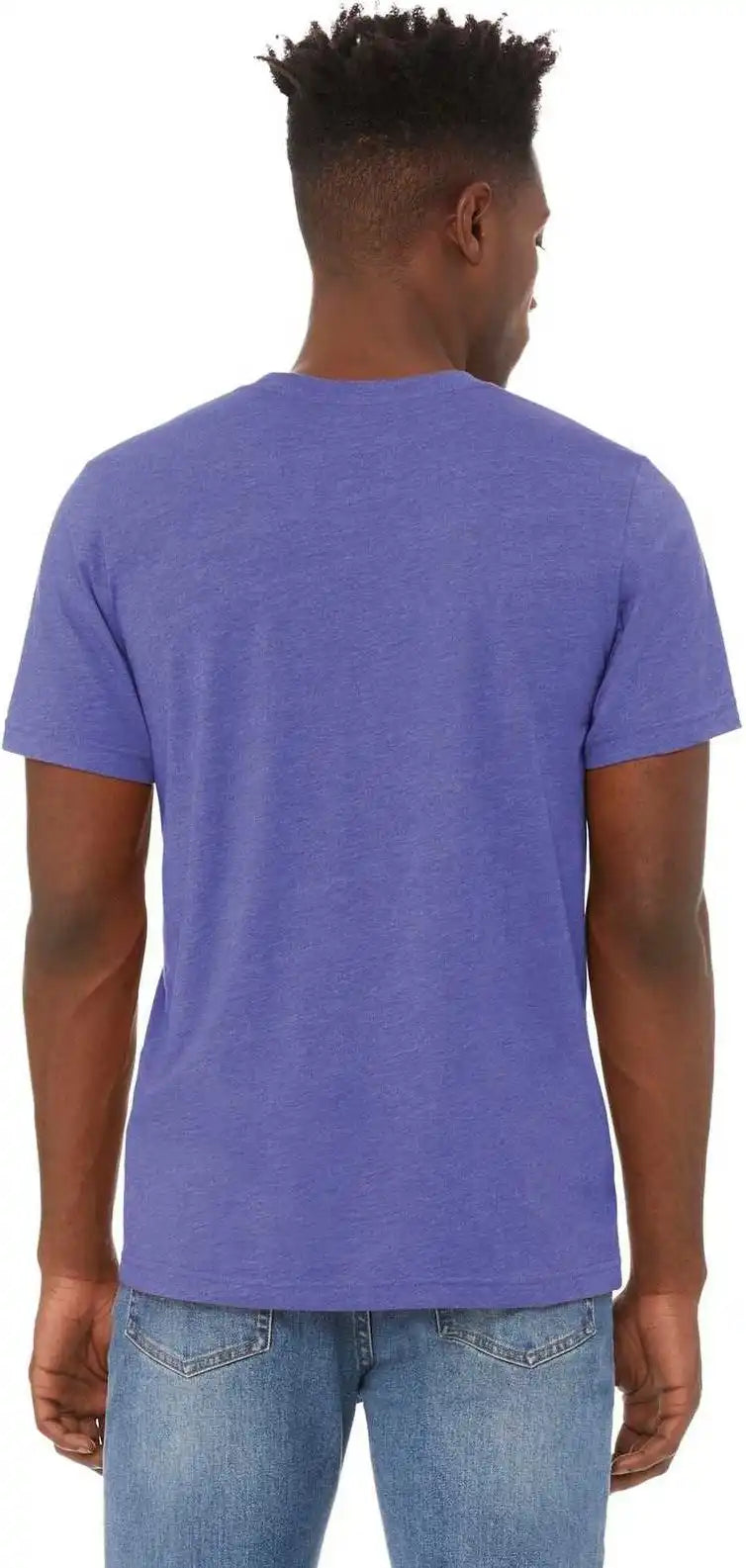 Bella + Canvas 3001cvc Unisex Heather Cvc Short Sleeve Tee - Lapis