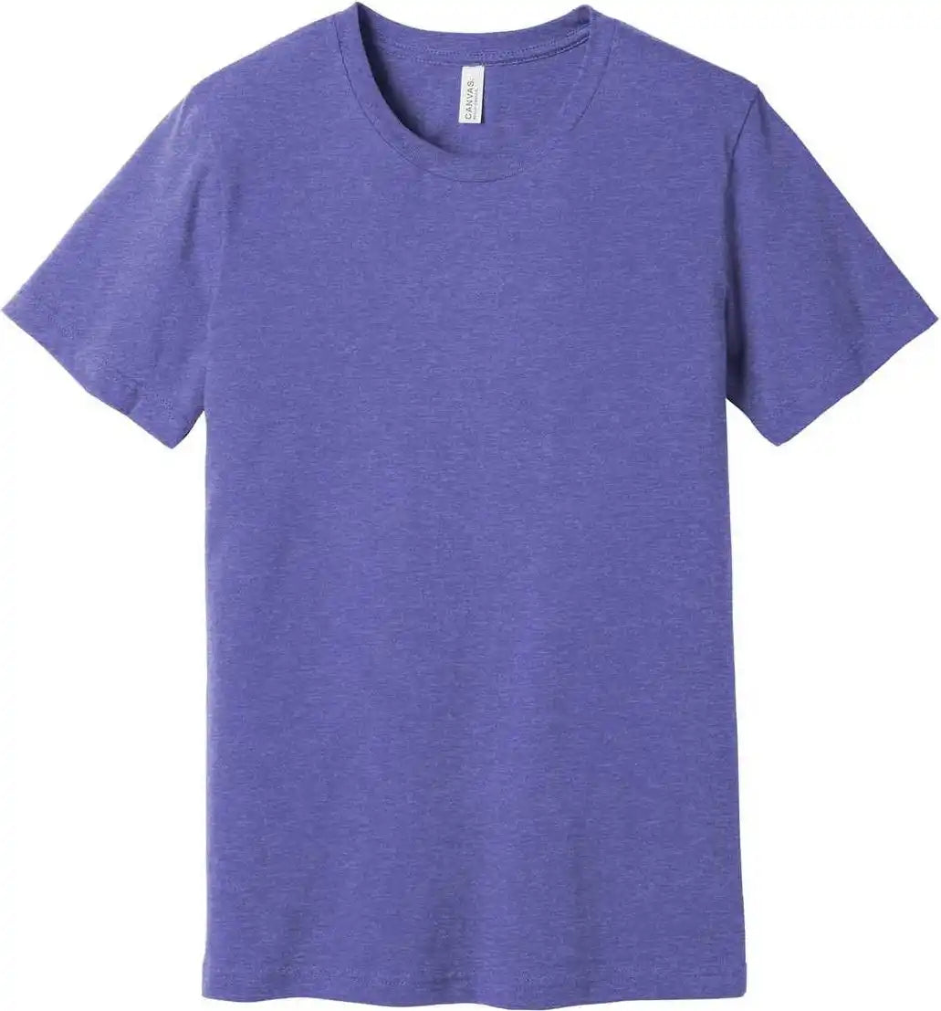 Bella + Canvas 3001cvc Unisex Heather Cvc Short Sleeve Tee - Lapis