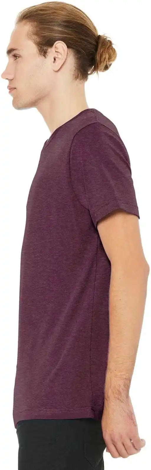 Bella + Canvas 3001cvc Unisex Heather Cvc Short Sleeve Tee Maroon