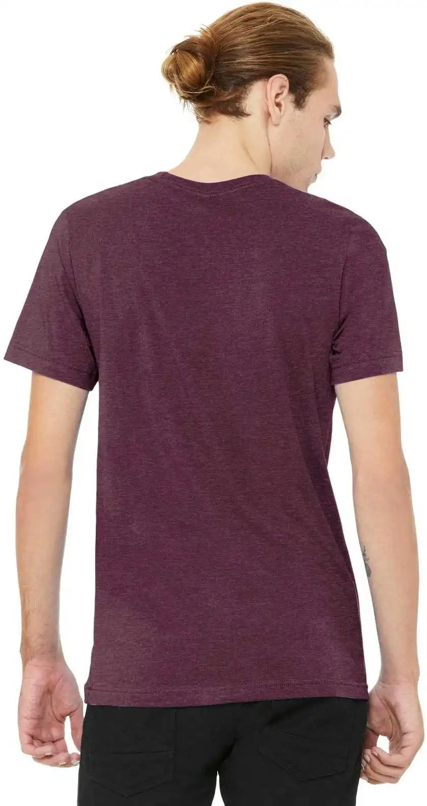 Bella + Canvas 3001cvc Unisex Heather Cvc Short Sleeve Tee Maroon