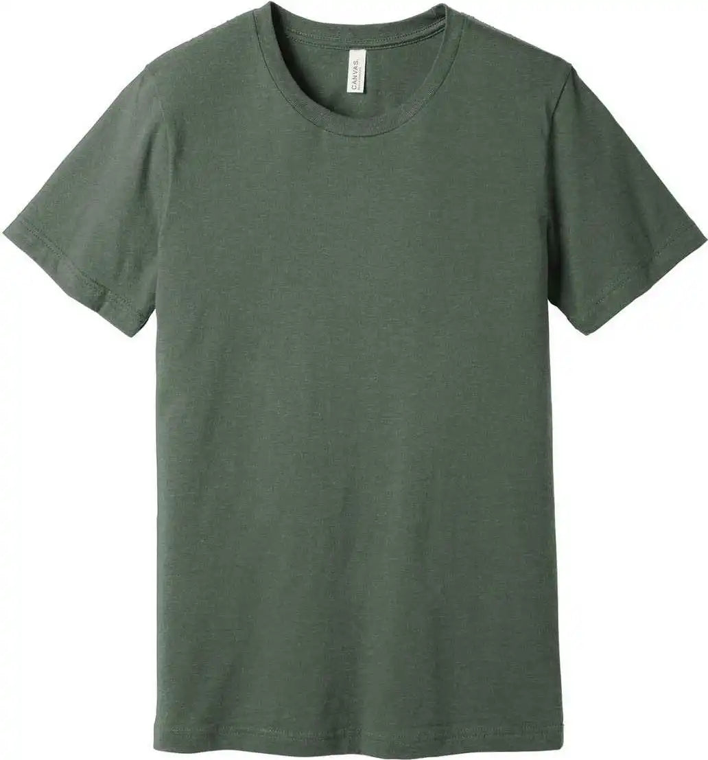 Bella + Canvas 3001cvc Unisex Heather Cvc Short Sleeve Tee - Military Green