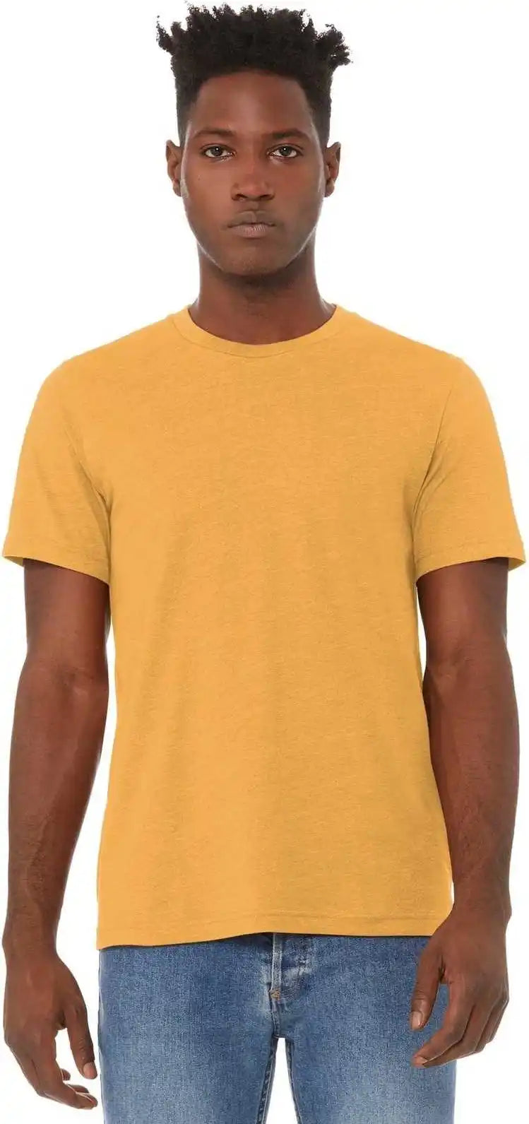 Bella + Canvas 3001cvc Unisex Heather Cvc Short Sleeve Tee Mustard