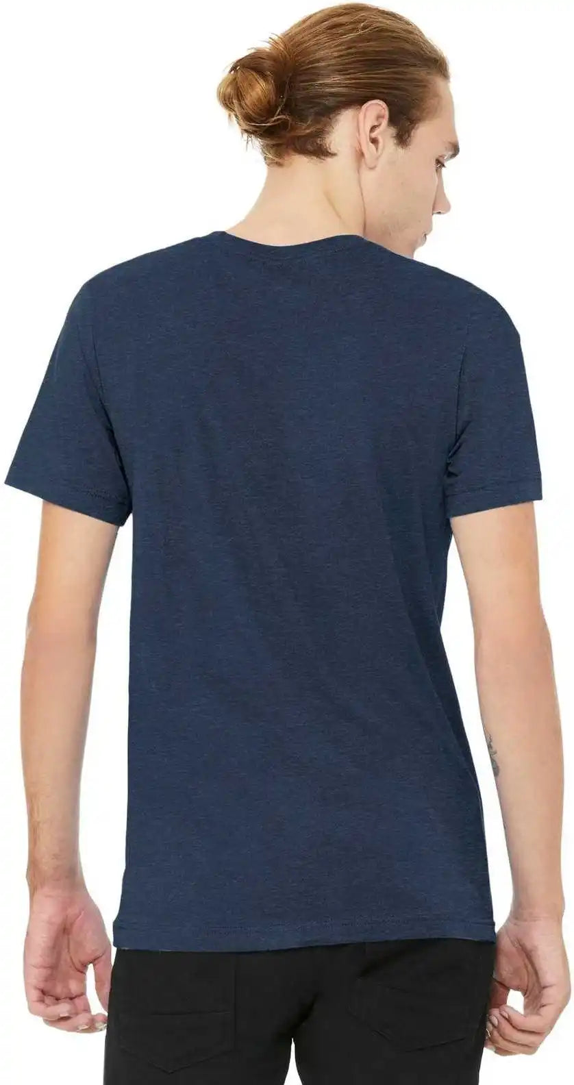 Bella + Canvas 3001cvc Unisex Heather Cvc Short Sleeve Tee Navy