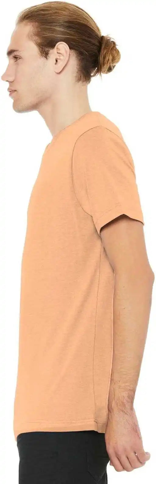 Bella + Canvas 3001cvc Unisex Heather Cvc Short Sleeve Tee - Peach