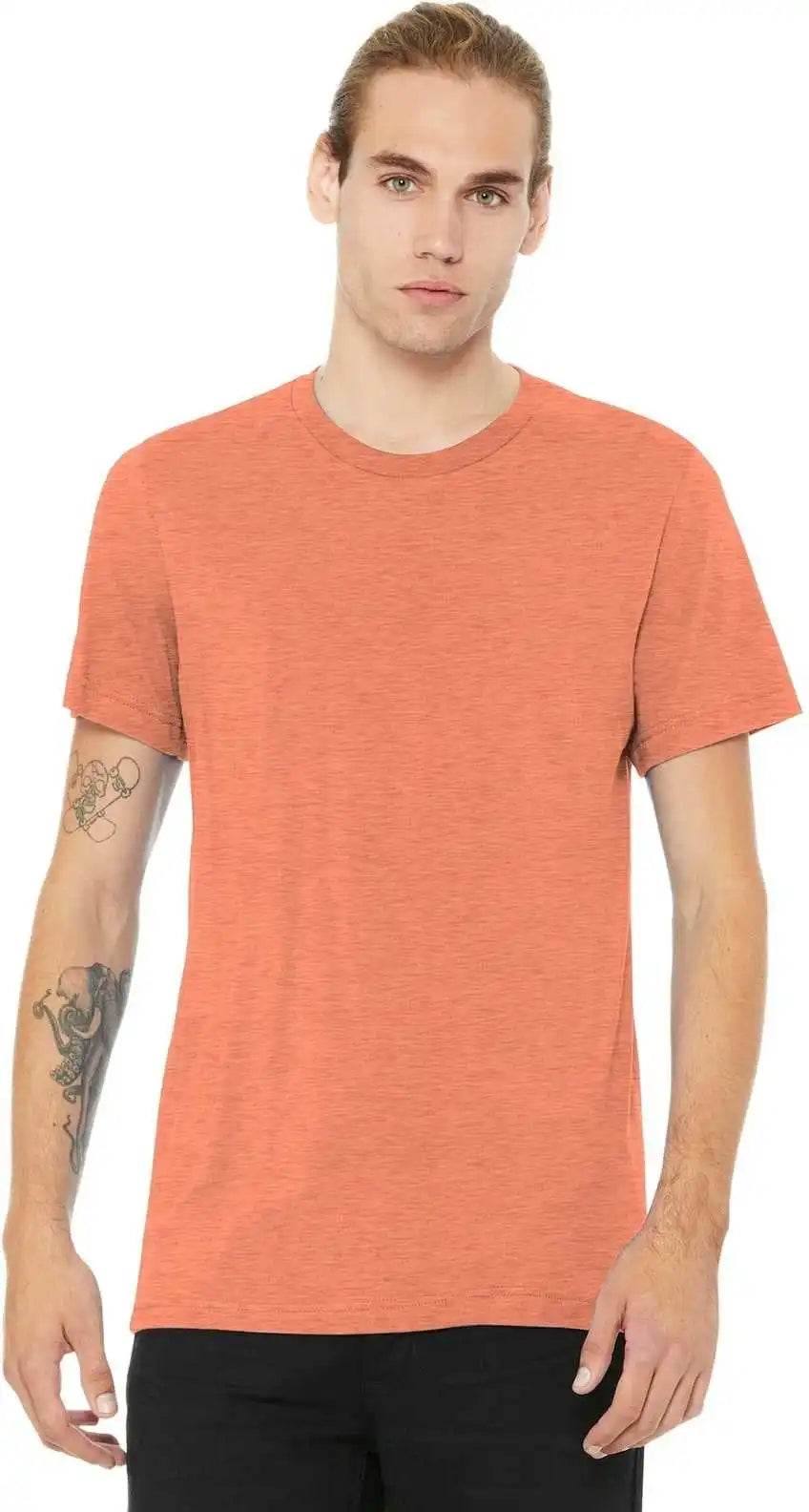 Bella + Canvas 3001cvc Unisex Heather Cvc Short Sleeve Tee Prism Sunset