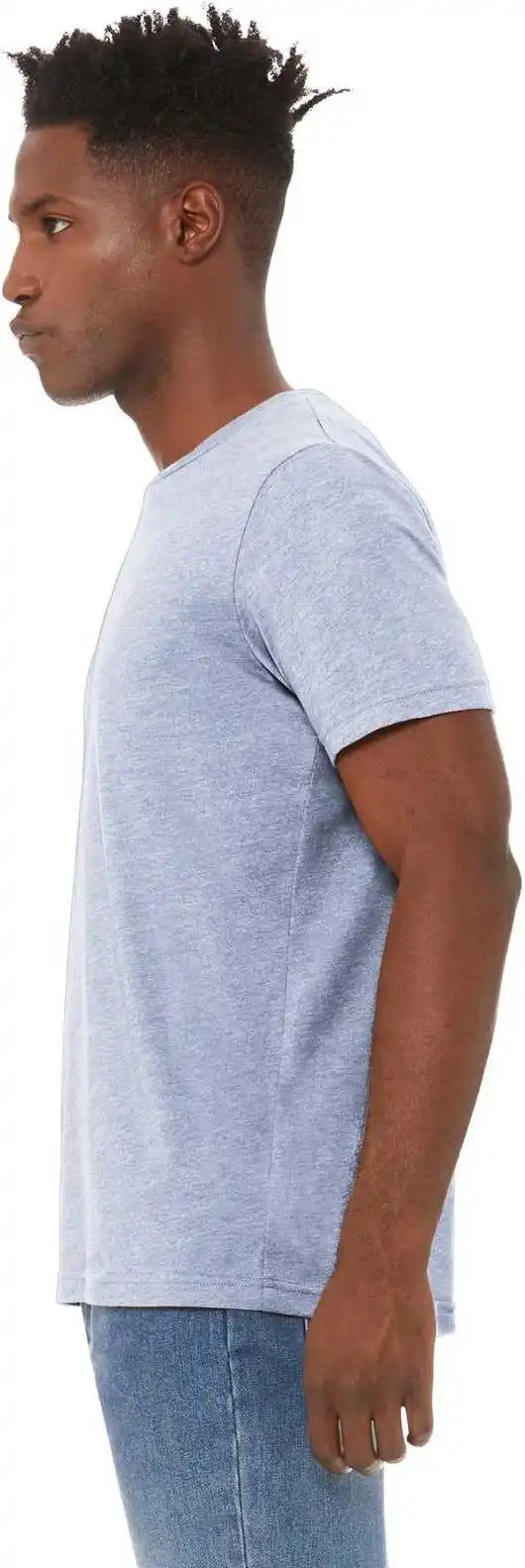 Bella + Canvas 3001cvc Unisex Heather Cvc Short Sleeve Tee - Prism Blue