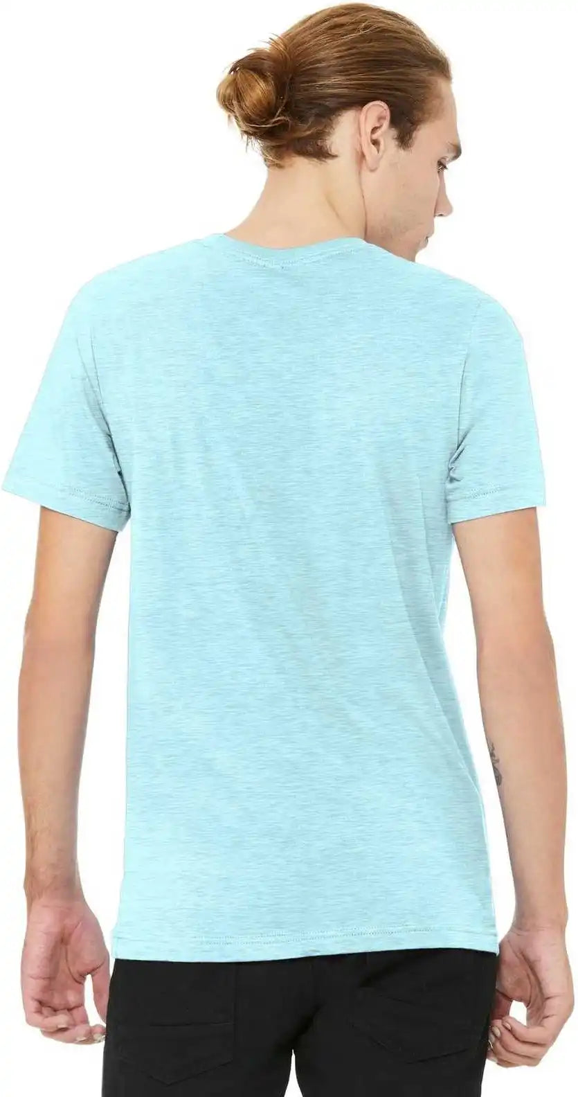 Bella + Canvas 3001cvc Unisex Heather Cvc Short Sleeve Tee Prism Ice Blue