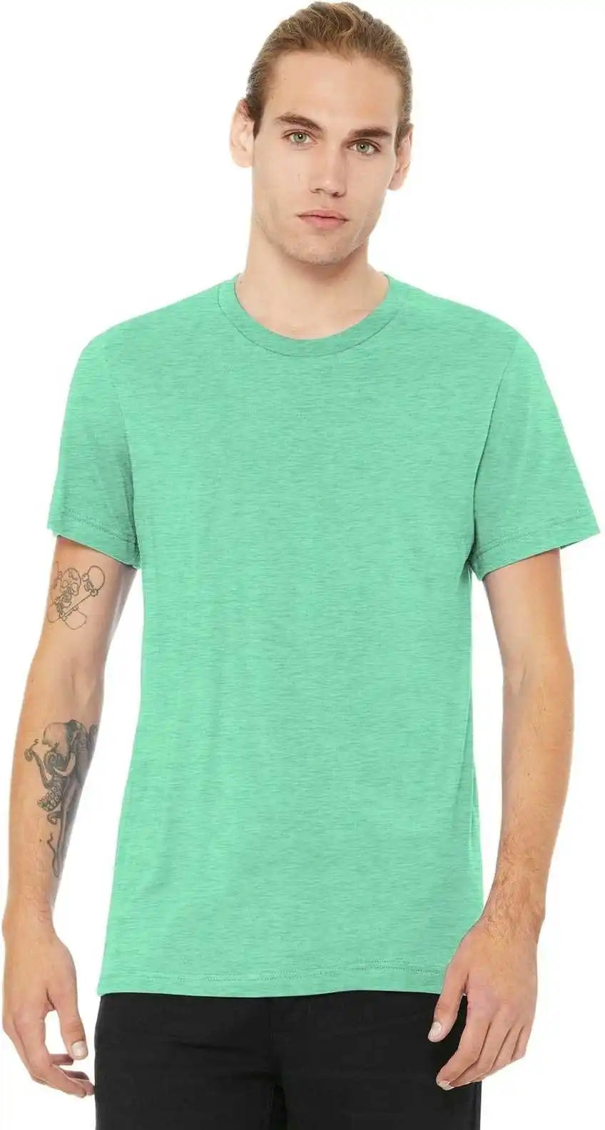 Bella + Canvas 3001cvc Unisex Heather Cvc Short Sleeve Tee Prism Mint