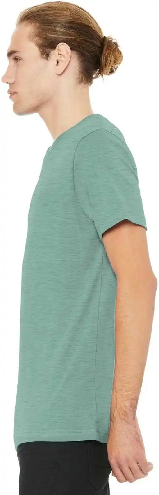 Bella + Canvas 3001cvc Unisex Heather Cvc Short Sleeve Tee - Prism Dusty Blue