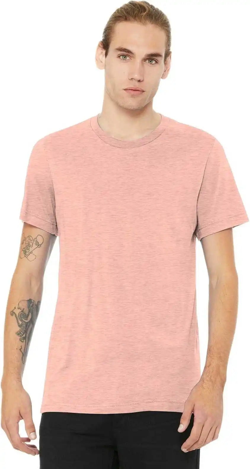Bella + Canvas 3001cvc Unisex Heather Cvc Short Sleeve Tee - Prism Peach