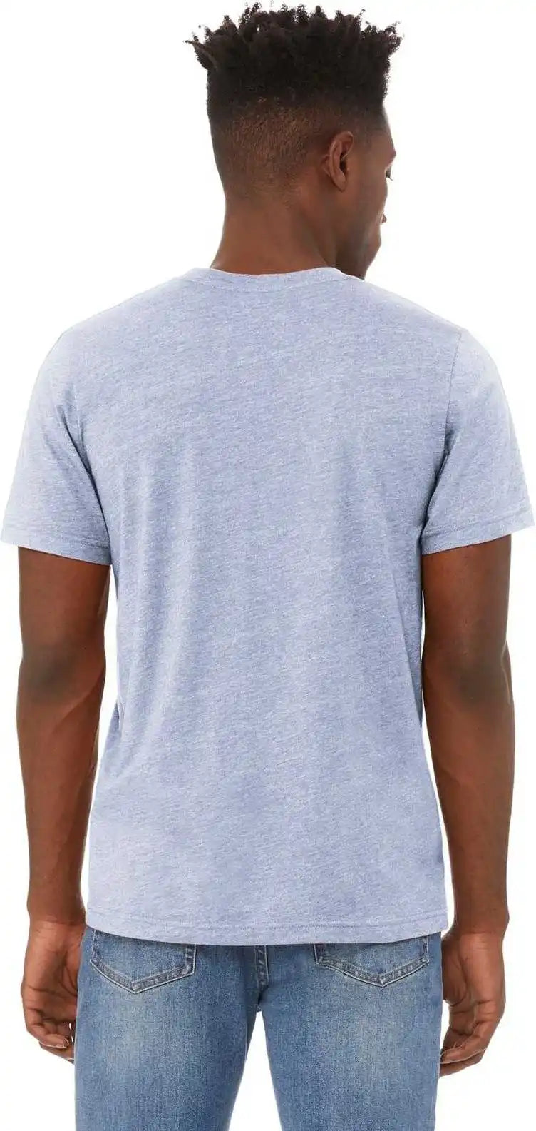 Bella + Canvas 3001cvc Unisex Heather Cvc Short Sleeve Tee - Prism Blue
