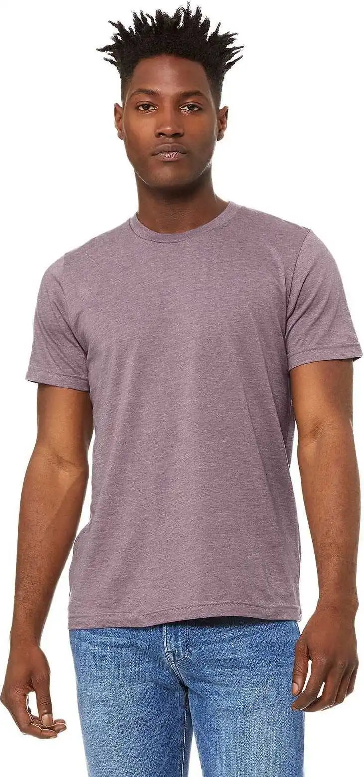 Bella + Canvas 3001cvc Unisex Heather Cvc Short Sleeve Tee Purple