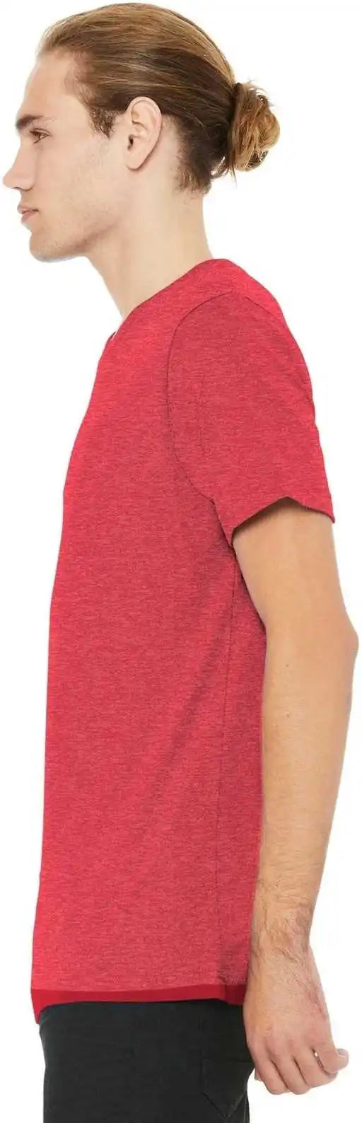 Bella + Canvas 3001cvc Unisex Heather Cvc Short Sleeve Tee Red
