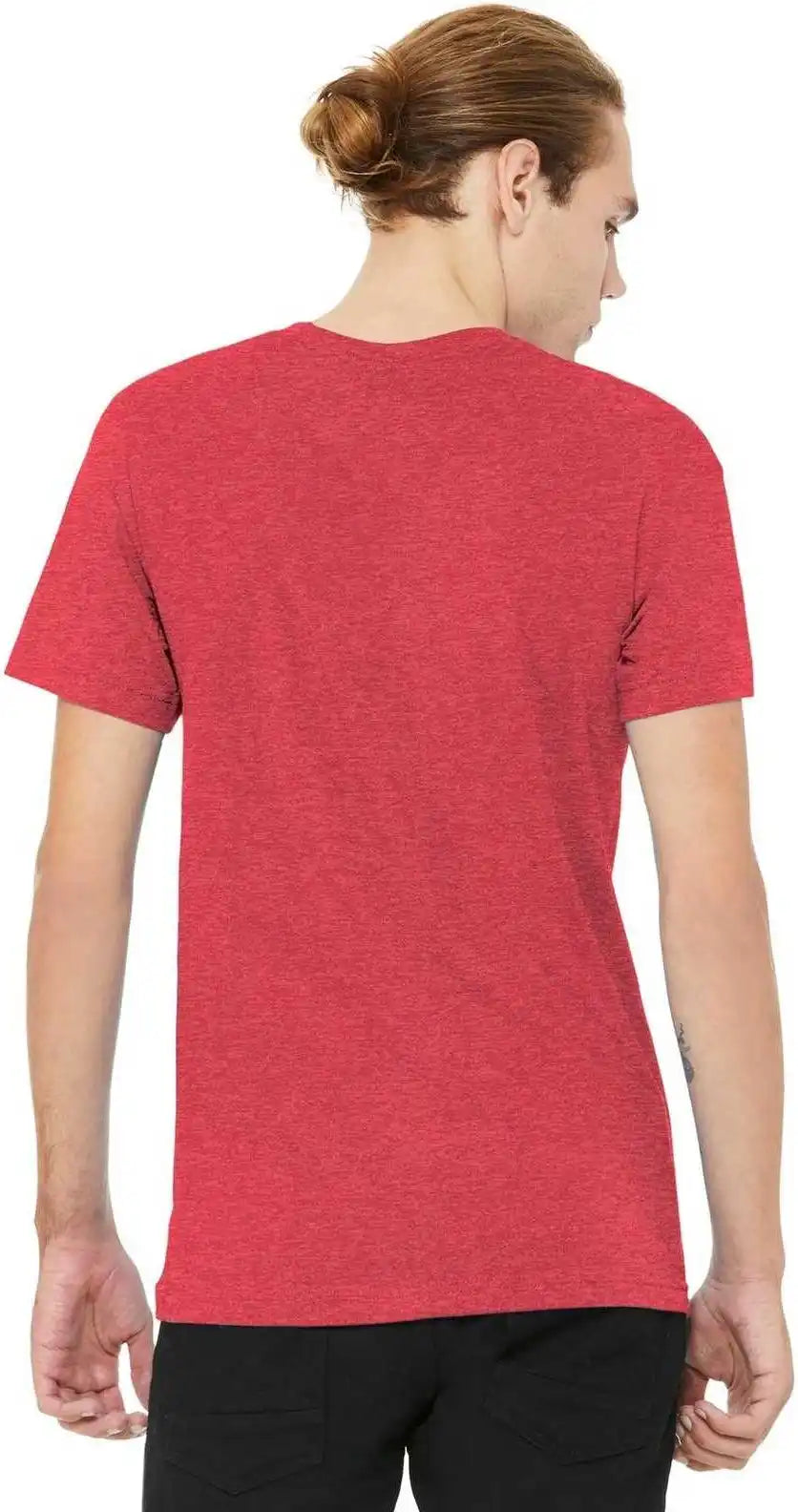 Bella + Canvas 3001cvc Unisex Heather Cvc Short Sleeve Tee Red