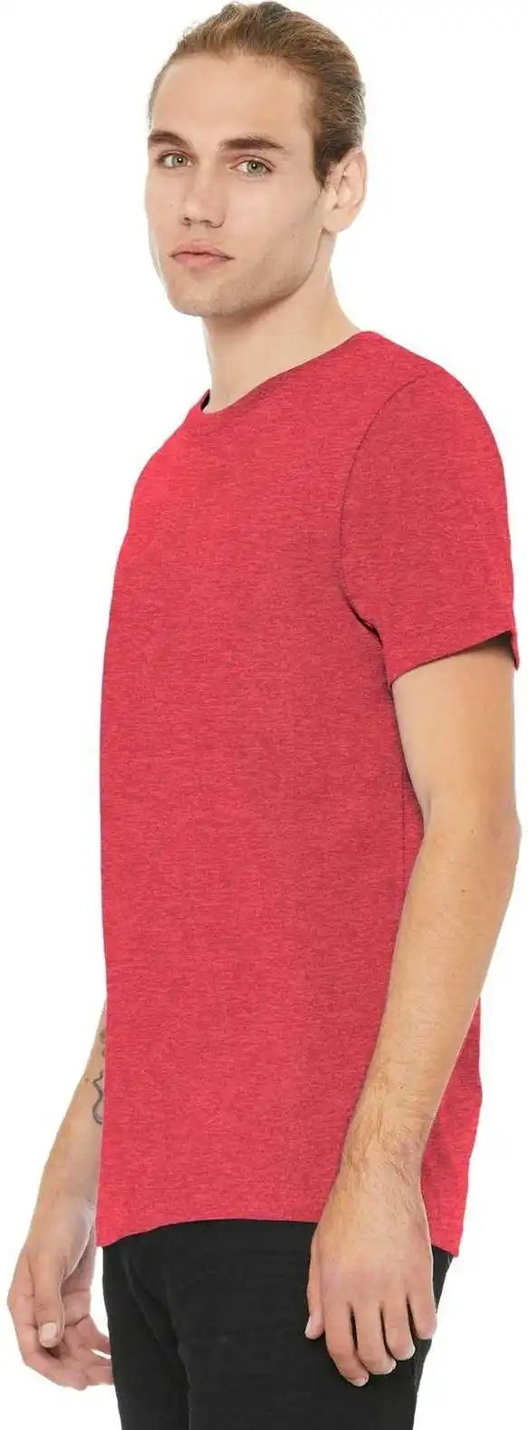 Bella + Canvas 3001cvc Unisex Heather Cvc Short Sleeve Tee Red