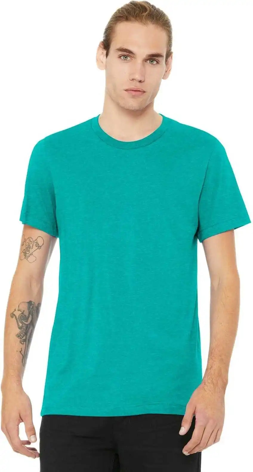 Bella + Canvas 3001cvc Unisex Heather Cvc Short Sleeve Tee - Sea Green