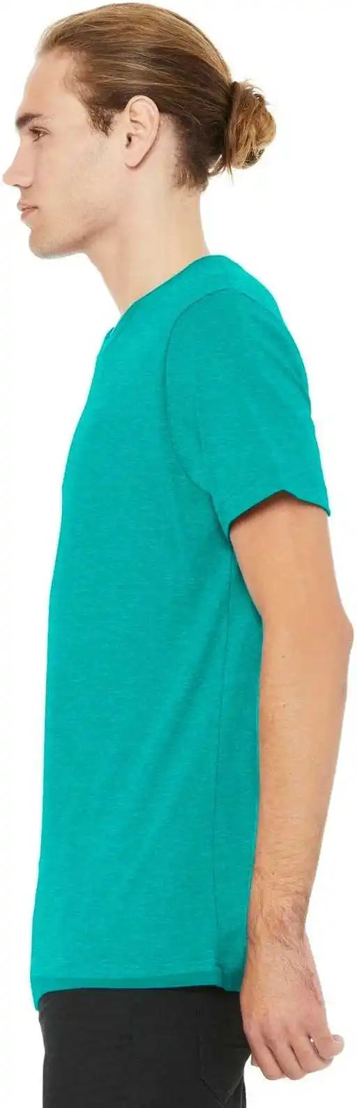 Bella + Canvas 3001cvc Unisex Heather Cvc Short Sleeve Tee Sea Green