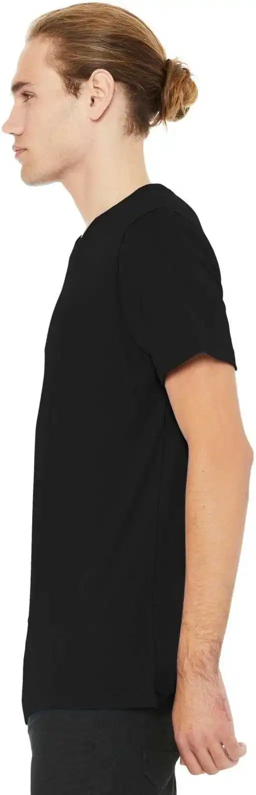 Bella + Canvas 3001cvc Unisex Heather Cvc Short Sleeve Tee - Solid Black Blend