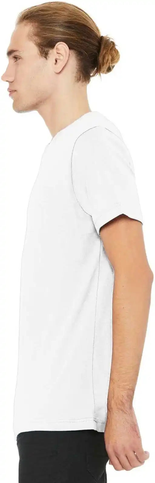 Bella + Canvas 3001cvc Unisex Heather Cvc Short Sleeve Tee - Solid White Blend