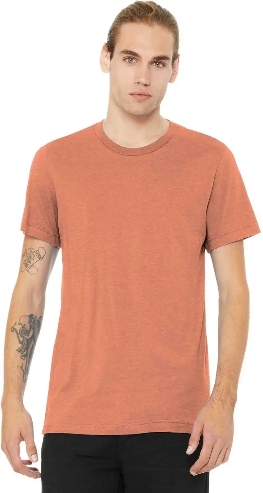 Bella + Canvas 3001cvc Unisex Heather Cvc Short Sleeve Tee Sunset