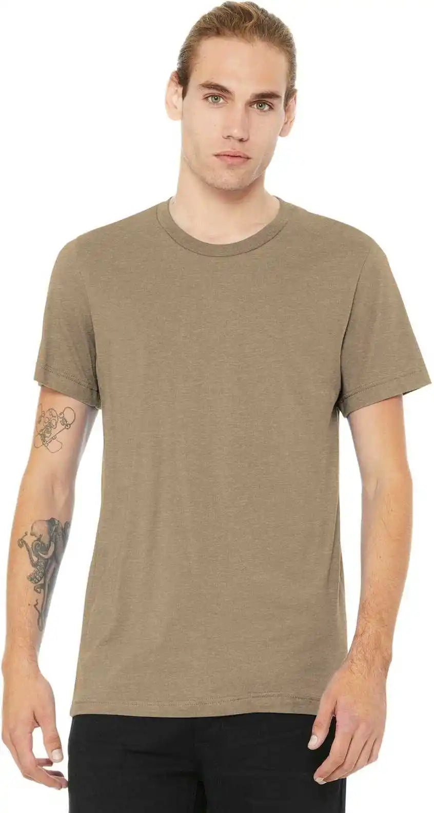 Bella + Canvas 3001cvc Unisex Heather Cvc Short Sleeve Tee Tan