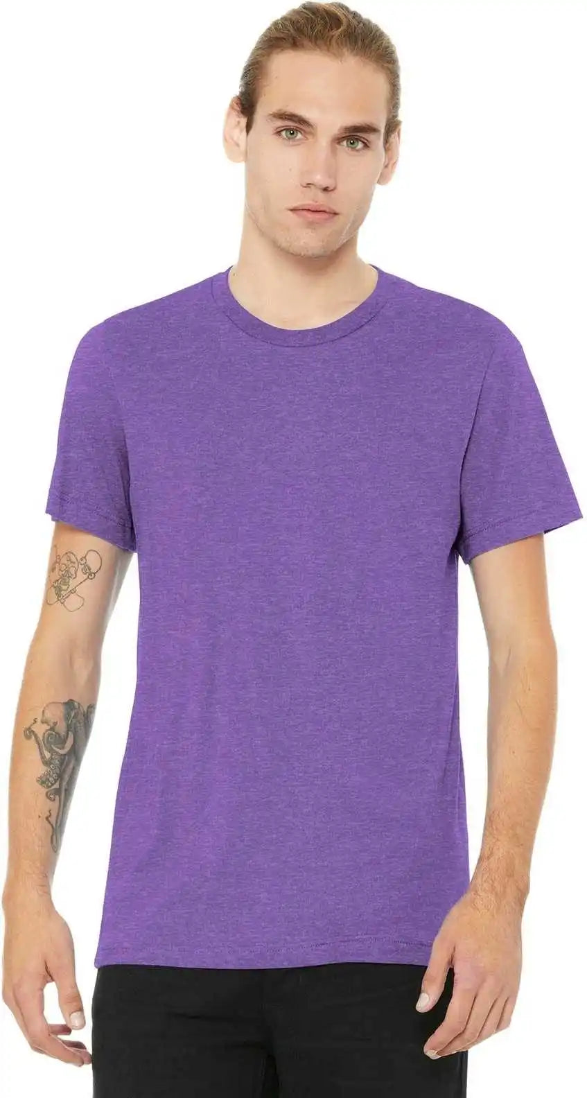 Bella + Canvas 3001cvc Unisex Heather Cvc Short Sleeve Tee Team Purple