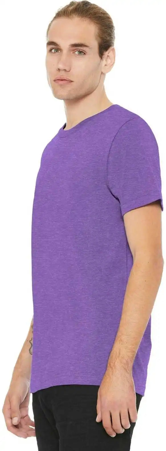 Bella + Canvas 3001cvc Unisex Heather Cvc Short Sleeve Tee Team Purple