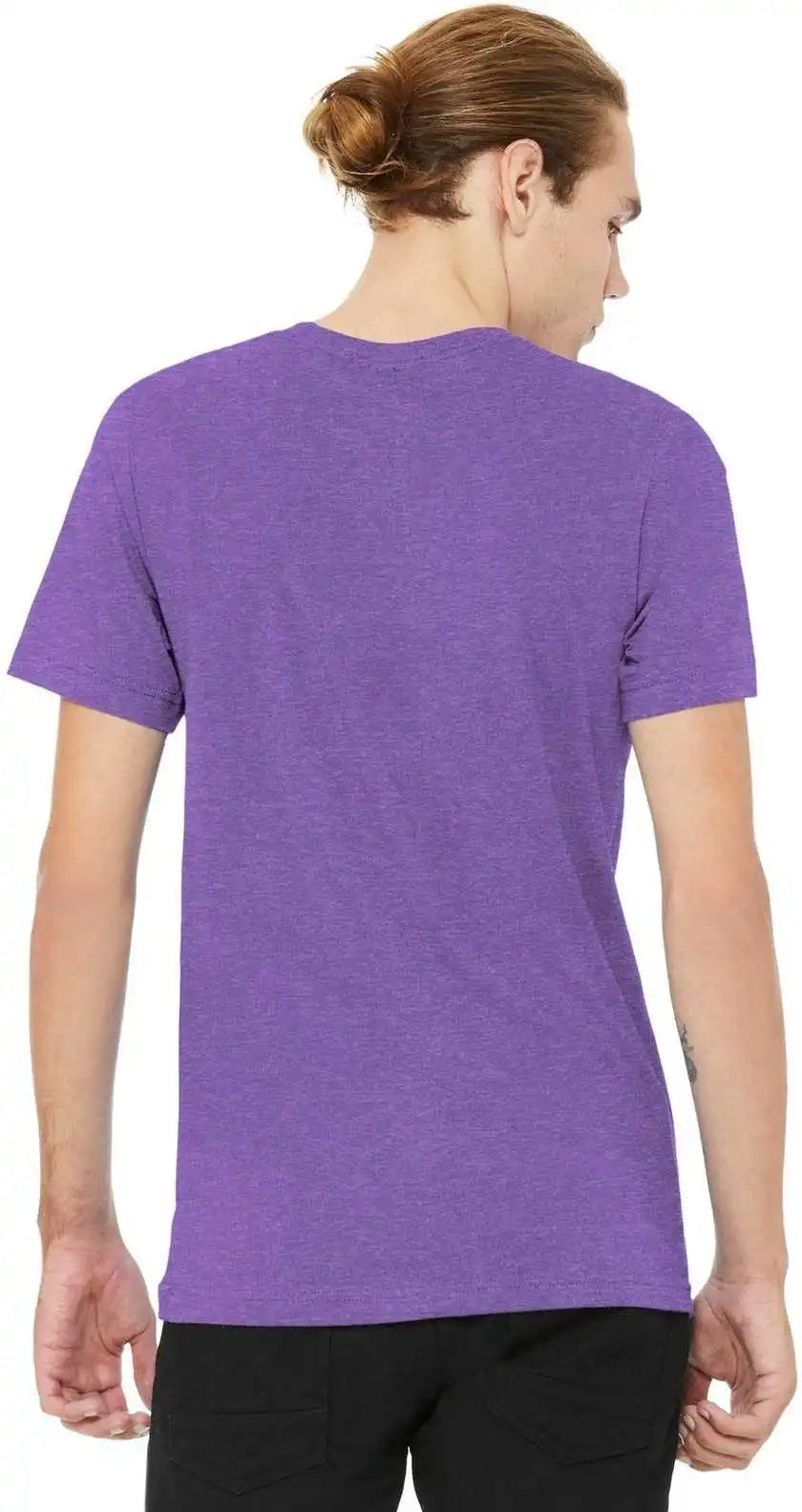 Bella + Canvas 3001cvc Unisex Heather Cvc Short Sleeve Tee Team Purple